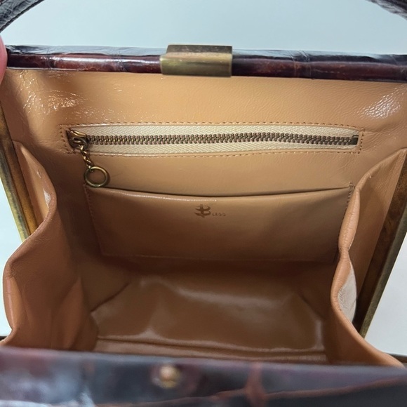 Vintage Authentic Bass Alligator Brown Small Bag - Picture 7 of 14